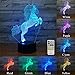 FlyonSea Unicorn Gifts for Girls Unicorn Light 7 Colors Change with Remote Kids Night Light Optical Illusion Lamps for Kids Lamp As a Gift Ideas for Boys or Girls