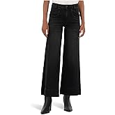KUT from the Kloth Womens Meg High-Rise Fab Ab Wide Leg Double Front Pockets Wide Hem in Glittering