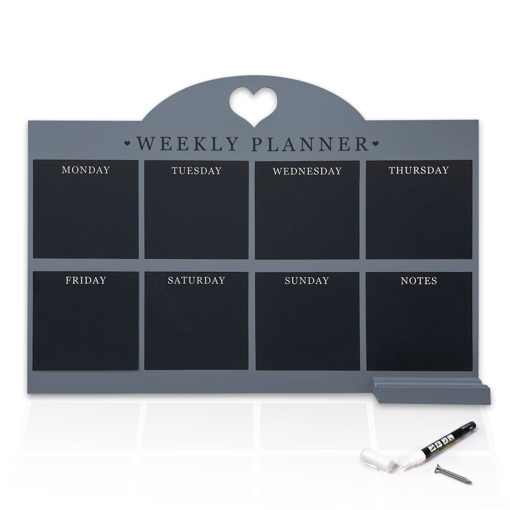 Empire Weekly Meal Planner and to Do List - Wall Mounted Daily Planner with a Pen, Dry Erase Board for Kitchen, Office & Home (Large, Blue)