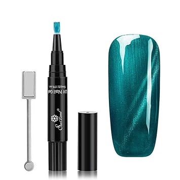 3-in-1-Gel-Nagellack-Stift, One Step 3D Cat Eye, Nagellackstift mit Magnet-Stick, Soak-Off, UV-LED-Nagelpinsel, Nail Art Set,