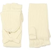 Kate Spade Women's Knit Bow Pop Top Mitten, Glove Set for Cold Weather, Stylish Fashion Accessory