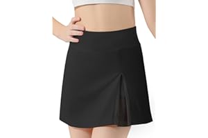 GROYOLAN Girls Tennis Skirt with Shorts High Waisted Athletic Skorts with Pockets A-line Golf Skirt Sports Gym Running Workout School