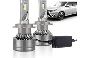 H7 LED Headlight Bulbs Fit for Mitsubishi Outlander 2014-2020, H7 Low Beam LED Light Bulb, 500% Brightness 16000LM 6500K Cool
