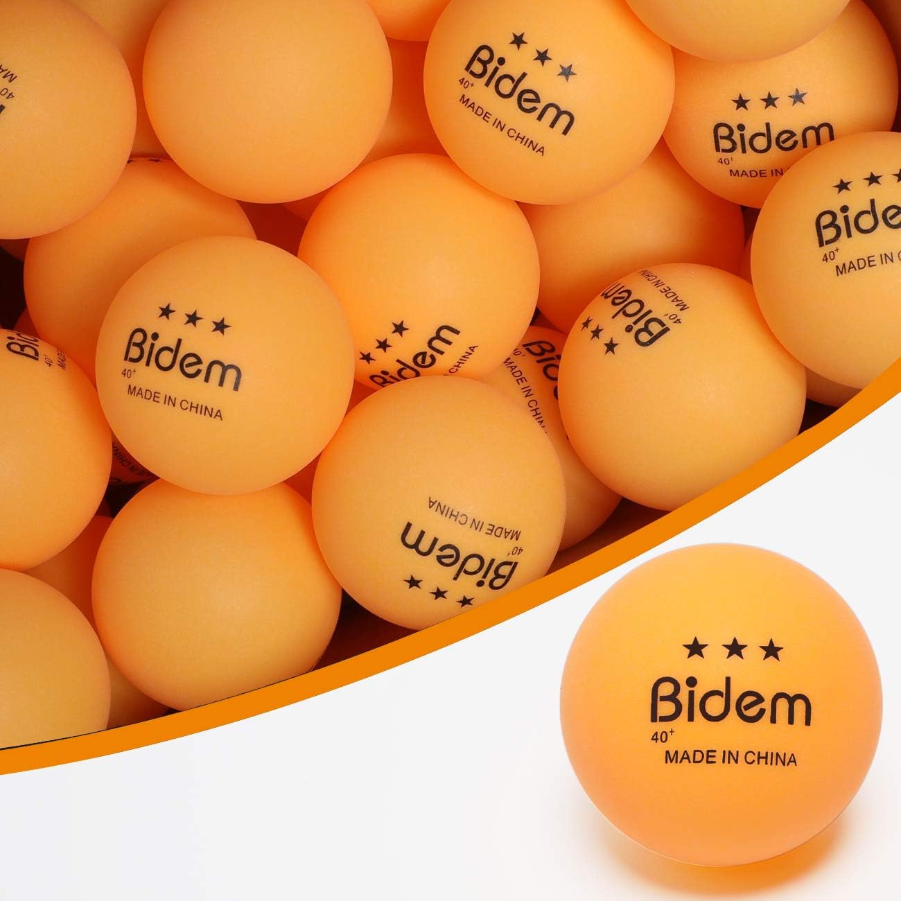 Bidem Ping Pong Balls, Advanced 3Star Table Tennis Balls, Bulk Ping