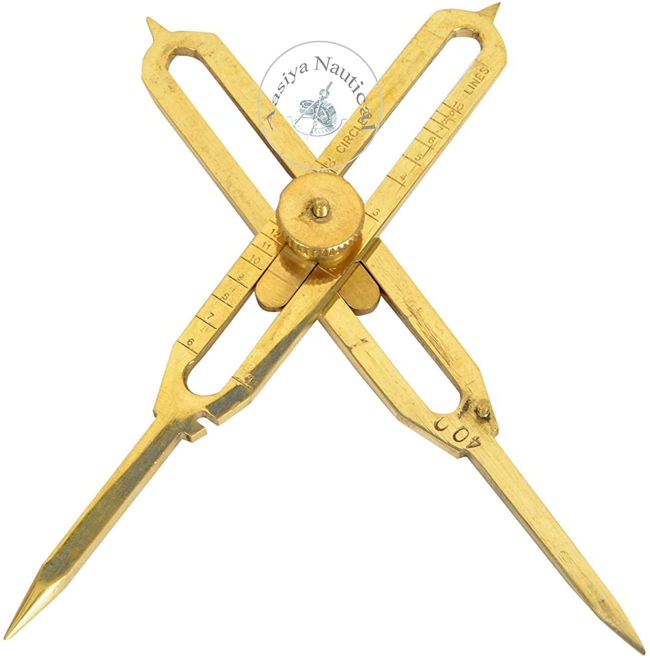 Brass Proportional Scale Divider Drawing Tool Professional 6” Long Full Brass as