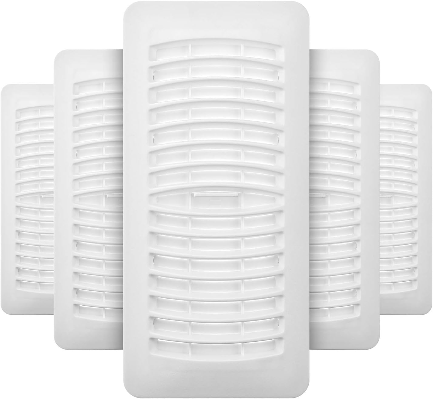 Registers, Grilles & Vents - Imperial RG1292 Louvered Plastic Floor Register, 4x10 Inch, White, 5 Count