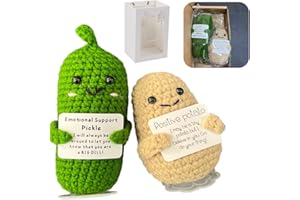 WEBXMZDQ Emotional Support Gifts, Pickled Cucumbers and Potatoes, Handcrafted, with Positive Message Cards in the Woven Set, 