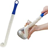 16-Inch Flexible Foam Washing Wand, Long Bottle Brush for Water Bottles | Water bottle cleaning brush &amp; glassware scrubber for vases, tumblers &amp; baby cups. Note: Not designed for wine bottles.