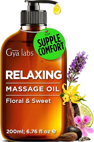 Gya Labs Relaxing Massage Oil 200ml Deep Relaxation Non-Greasy