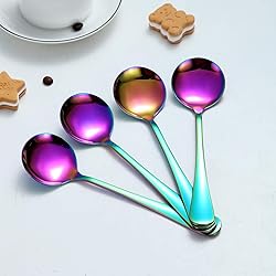 Rainbow Soup Spoon of 4, Berglander 7.5" Stainless