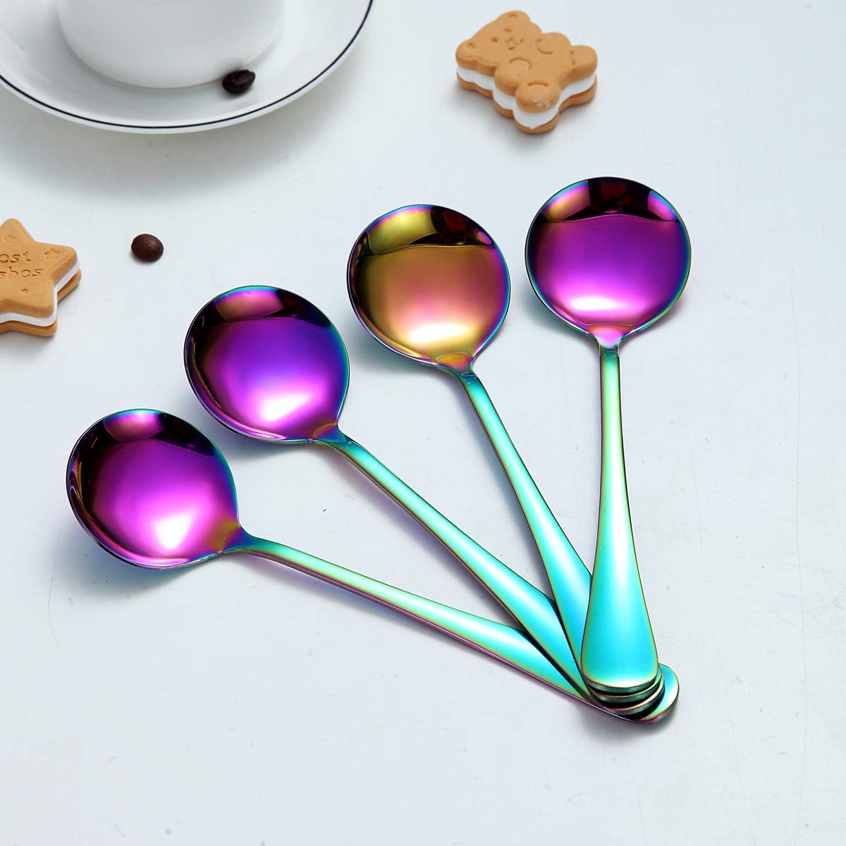 Berglander Rainbow Soup Spoons of 4, 7.5