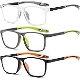 Reading Glasses for Men Sporty Design TR90 Blue Light Blocking Reader Comfortable and Flexible Lightweight +2.0