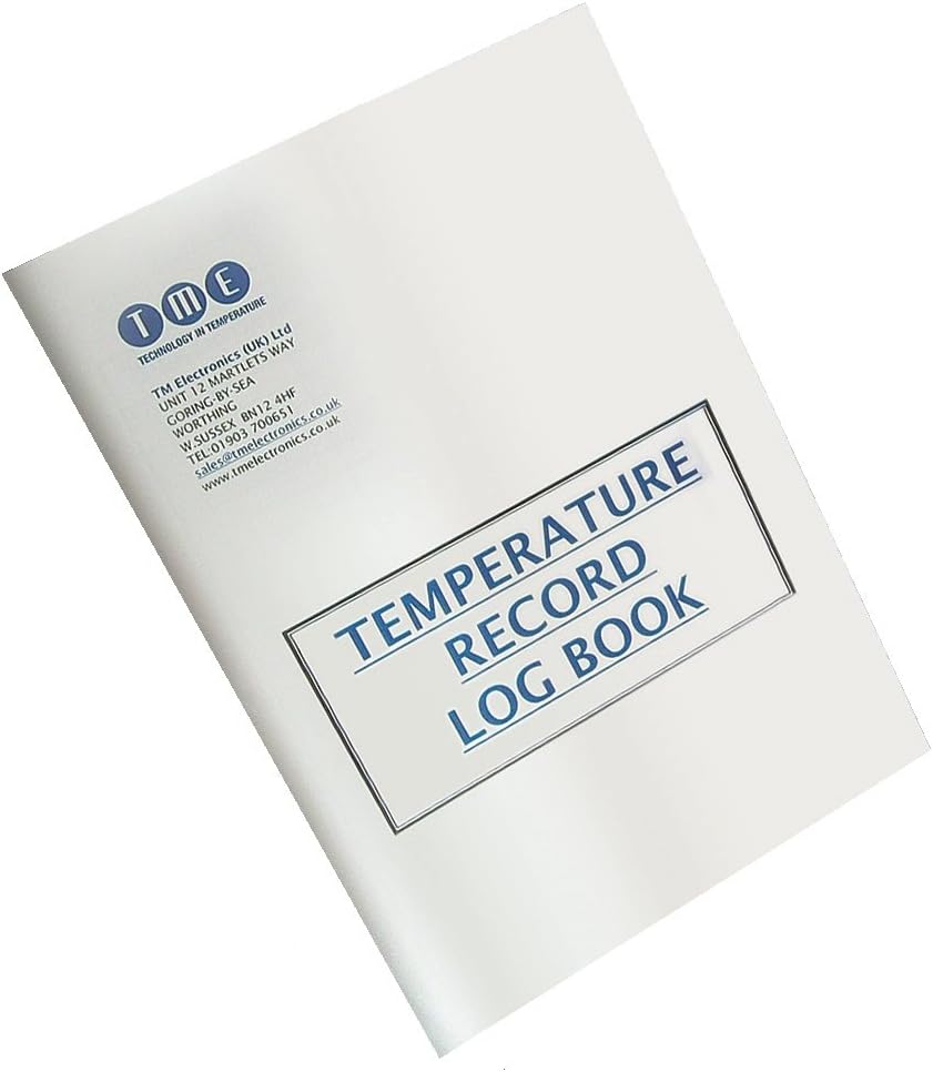 TME TEMPRB Temperature Record Log Book for HACCP, Professional Range