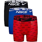 Nike Big Kids' Micro Essential Dri-Fit Print Boxer Briefs 3 Pack (R(9N0845-R0P)/B, Medium)