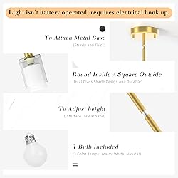 Pendant Light Kitchen Island Lighting 2 Pcs, Height