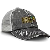 Soft Mesh Cap Hat Embroidered Beaver Fever Embroidery Distressed Vintage Cap Trucker Hats for Men & Women