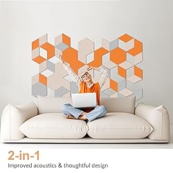 JBER Hexagon Acoustic Panels Beveled Edge Sound