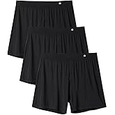 DAVID ARCHY Men's Boxer Shorts Bamboo Rayon Breathable & Cool Boxer for Men Loose Fit Men's Underwear with Fly 3 or 5 Pack