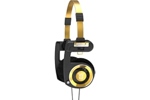 Koss Porta Pro Limited Edition Black Gold On-Ear Headphones, in-Line Microphone, Volume Control and Touch Remote Control, Inc