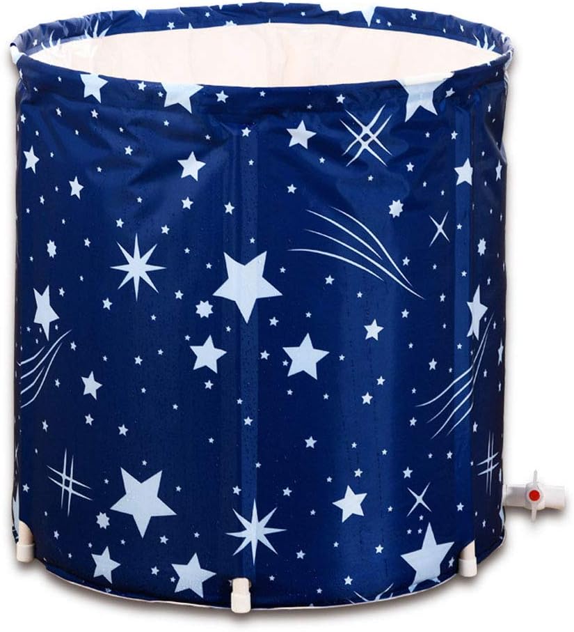 WAQIA Oh Portable Plastic Bathtub Folding Spa BathTub for Adults Non inflatable Freestanding Soaking Tub Non-Inflatable Bath Tub Thickened Thermal Foam to Keep Temperature