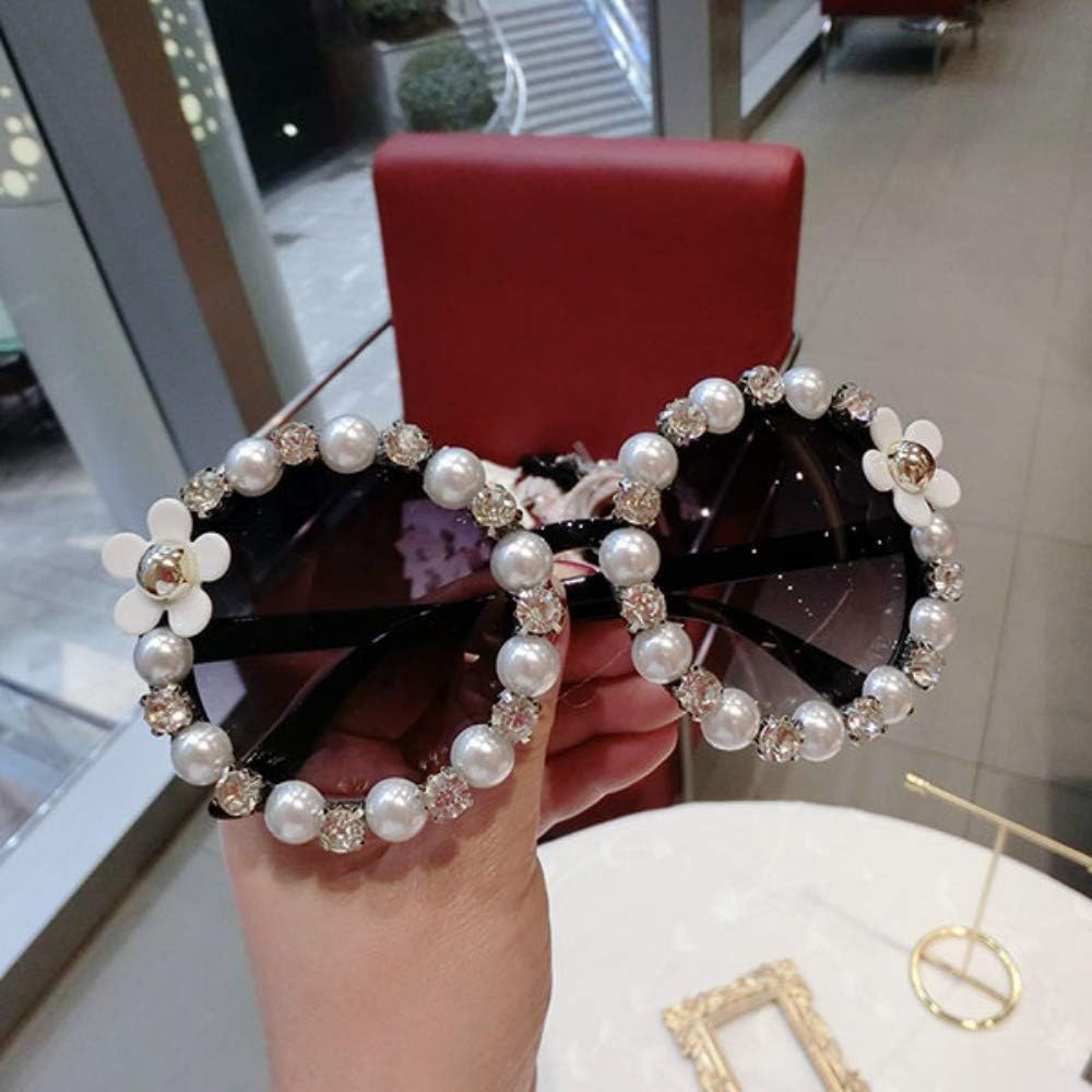 Sunglasses,Summer Sunglasses Women Sweet Flower With Rhinestone Round Sun Glasses Vintage Retro Glasses For Beach Ladies Shades
