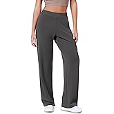 ODODOS Women's Modal Soft Wide Leg Pants Elastic High Waist Casual Lounge Relaxed Pants with Pockets - 27"/ 29" / 31" Inseam