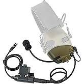 TSVISIONCORE Microphone&U94PTT for Howard Leight Impact Sports Noise Cancelling Headphones,Hunting(Army Green)