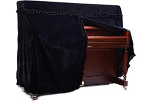 YNester Upright Piano Cover Dust Cover Piano Full Cover Velvet Piano Cover Dustproof Moistureproof Piano Cover Fits Standard Size Piano Cover (BLACK)