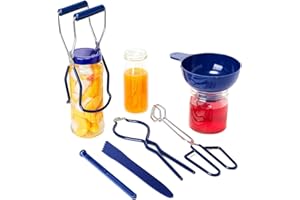Vernijtrdy Canning Kit Canning Tools Canning Supplies 6 Pcs,Canning Jar Lifter, Lid Lifter,Canning Tongs for Canning
