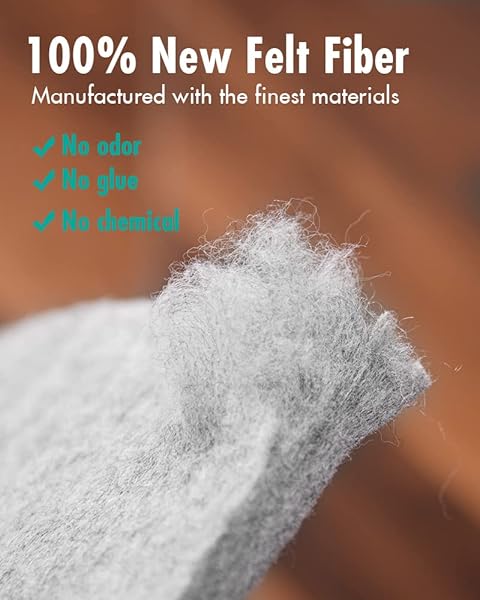 NON SLIP RUG PAD GRIPPER – 8X10 FEET 1/4” EXTRA THICK FELT UNDER RUG FOR AREA RUGS AND HARDWOOD FLOORS,SUPER CUSHIONED NON SKID CARPET PADDING
