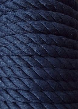 Großhandel für Schneiderbedarf 3 m Baumwollkordel 10 mm dunkel blau