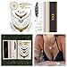 Tattify Metallic Jewelry and Quotes Temporary Tattoos, Egyptian Goddess, Set of 2