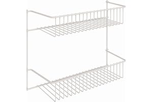 ClosetMaid 8002 2-Tier Wall Rack, 12-Inch Wide, White