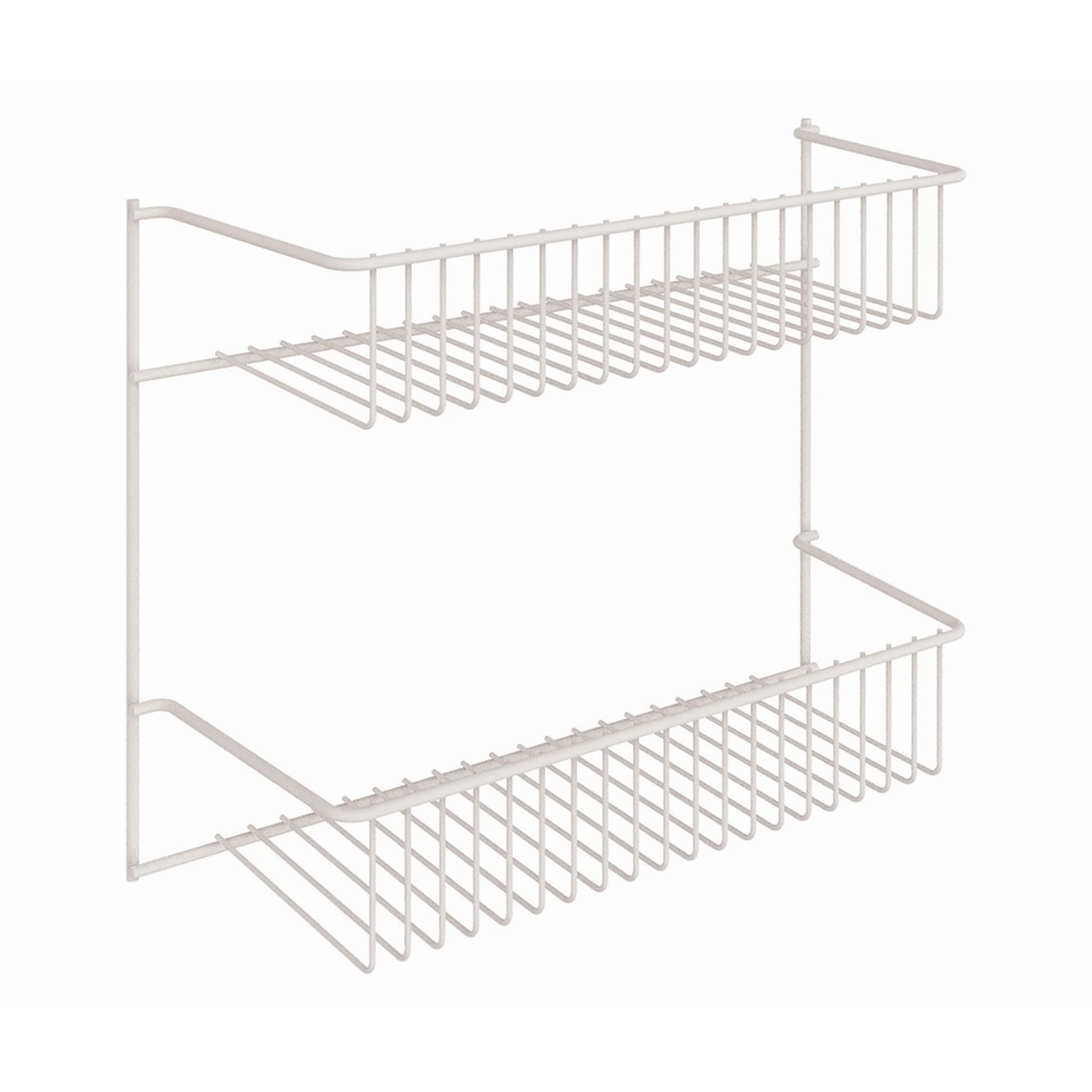 Photo 1 of ClosetMaid 8002 2-Tier Wall Rack for Added Storage, 10.5-Inch H x 12.5-Inch W x 5-Inch D, White
