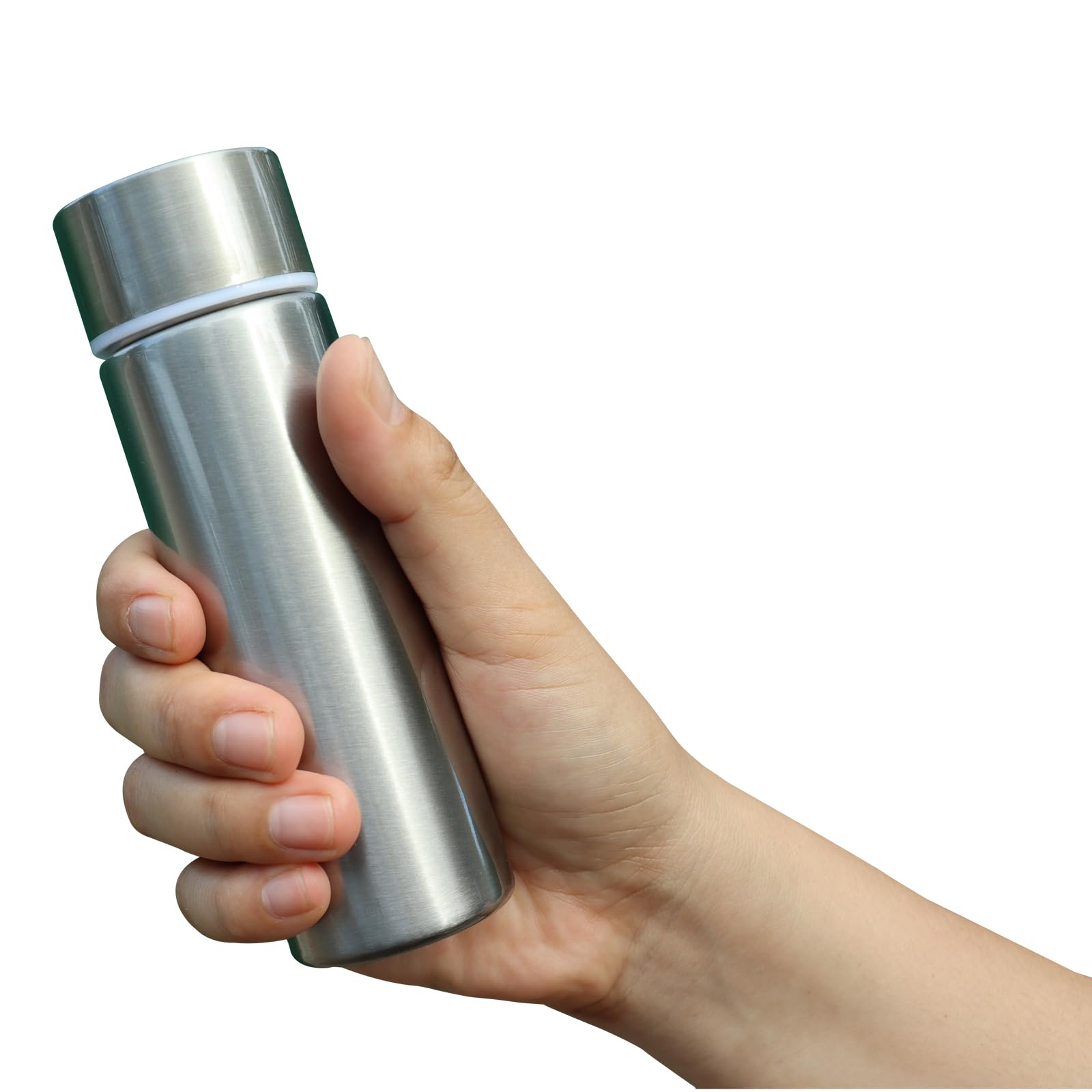 150ml Mini Cute Coffee Vacuum Small flasks Small Capacity Portable Stainless Steel Travel Drink Water Bottle Insulated Cup (Silver)