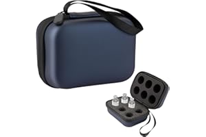 Mviioe Insulin Holder Fridge Storage Carrying Case, Insulin Vial Organizer Bag Fitting 10ml Vial Short Size, Removable Design with 2 Sizes Slot Foam(6 Slots) (Blue)