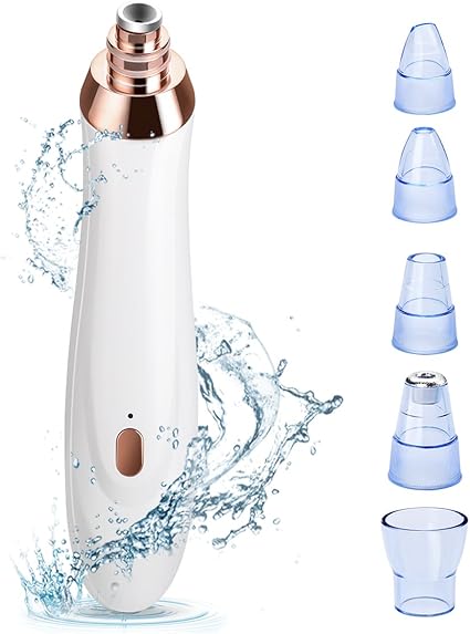 Amazon Finether 毛穴吸引器 美顔器 毛穴クリーン いちご鼻解消 スポットクリーナー 肌質改 マッサージ器 角質ケア たるみ改善 しわ減少 角栓クリーナー スポットクリア 黒ずみ取り ニキビ イチゴ鼻解消 毛穴汚れ除去 角栓クリア 美肌 5ヘッド付属 3階段吸引力 Usb充電