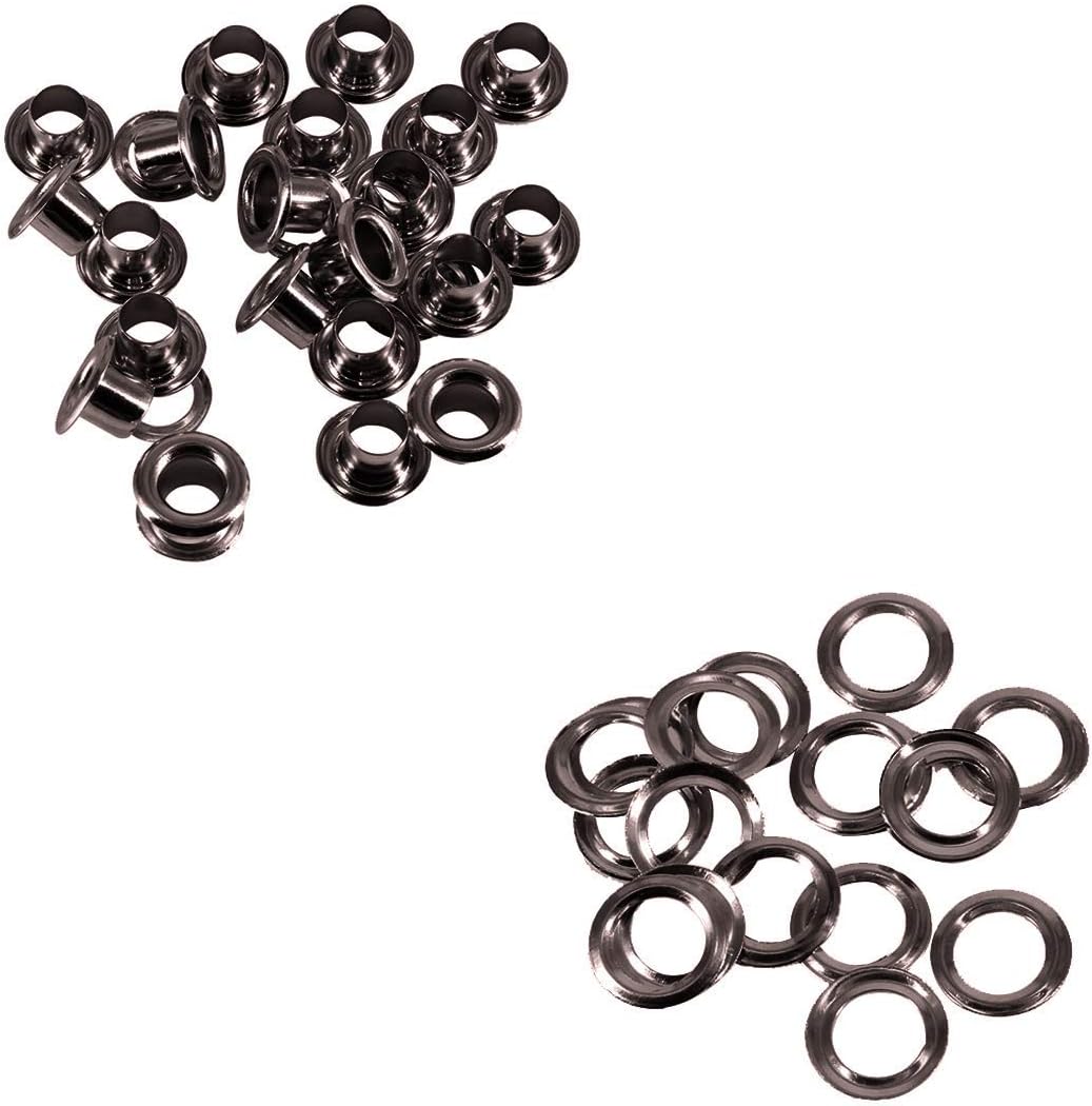 Trimming Shop 4mm Gunmetal Long Barrell Eyelets with Washers Durable Grommets for Leather Crafts DIY Arts & Craft Projects - Image 5