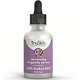 TruSkin Longevity Bakuchiol Serum – Rejuvenating Face Serum with Lingonberry Stem Cells & Snow Algae – Healthy Aging Gentle Retinol Alternative – Improves Appearance of Wrinkles, 1 fl oz