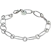 Blazing Autumn Silver Plated Stainless Steel Paperclip Link Bracelet