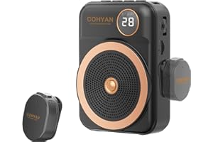 COHYAN Voice Amplifier for Teachers with Wireless Lavalier Lapel Microphone Portable Bluetooth Microphone & Speaker, Rechargeable Bullhorn Megaphone for Classroom, Meetings, Yoga, Training, Tour Guides