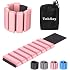 Wearable Wrist & Ankle Weights - (1LB/2LB/4LB), Silicone Bracelet Wrist Bangles for Men Women, Workout Resistance Weights for