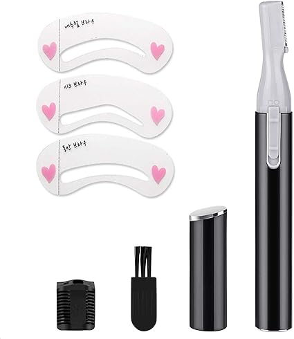 Amazon 電動シェーバー 眉毛 Pokku レディース 眉毛シェーバー 3色選択 メンズ 眉毛剃り 顔用 脇 腕 足 ビキニライン 美容 小物 軽量 細長くて携帯に便利 1500スピードのモーターで省力化 低エネルギー 単4形乾電池使用 ブラック Pokku フェイス 眉