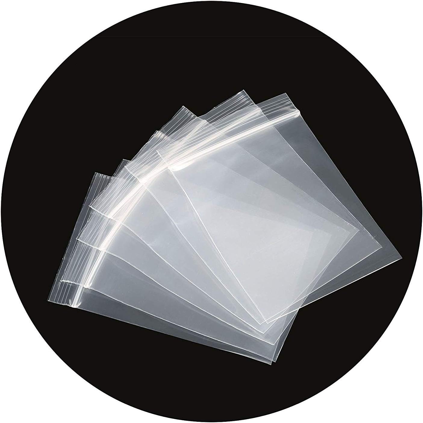 INTVN Clear Resealable Plastic Bag - 3" x 4", 4 Mil (Pack of 200) Plastic Zipper Bags Pack of Clear Storage Poly Bags With Zipper - Transparent, Label-Free & Leakproof