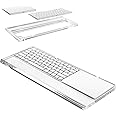 Acrylic Keyboard Stand and touchpad Tray pad Suitable for Second and Third Generation Apple Magic Keyboards and Apple Magic touchpads, Comfortable Wrist Rest relieves Hand Pain