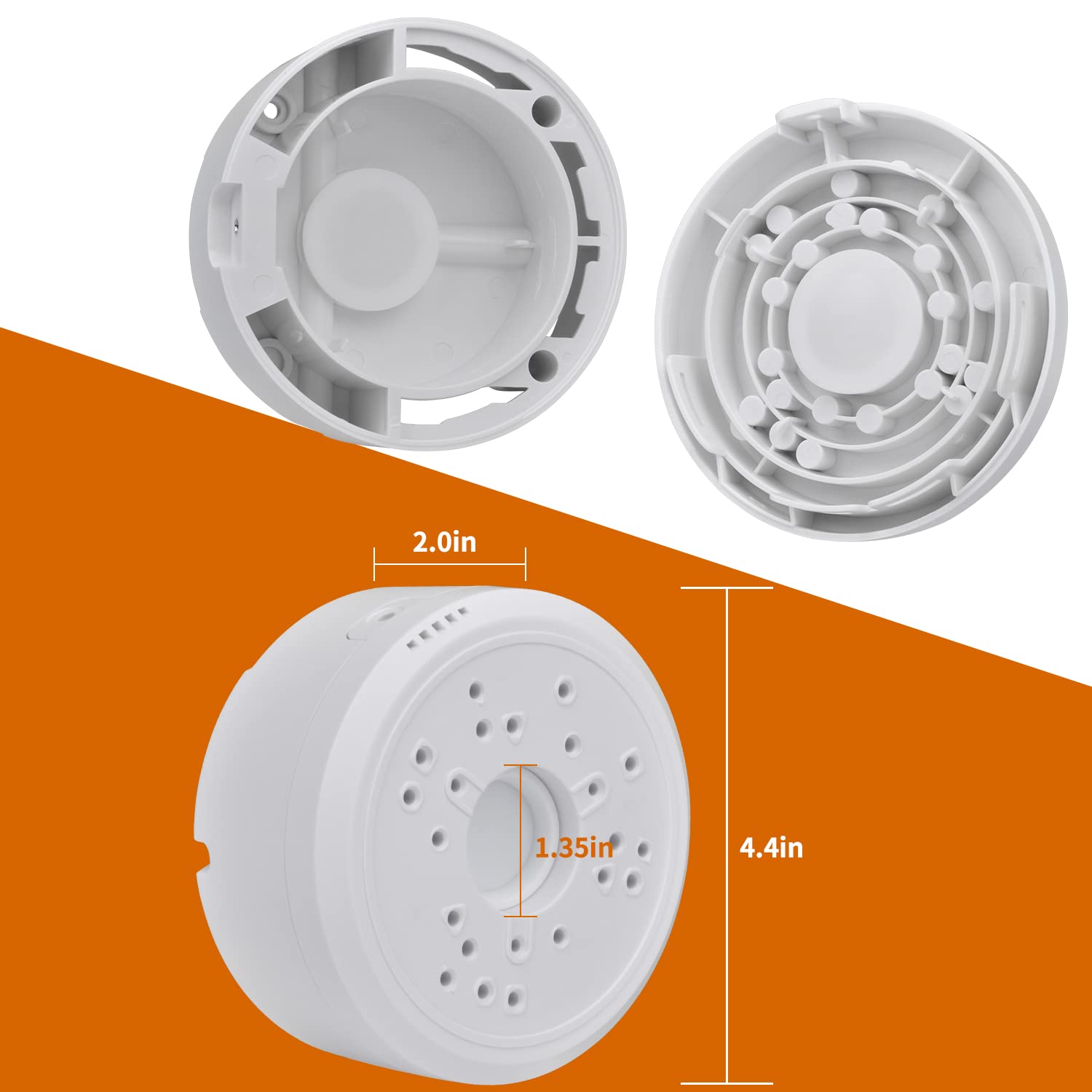 Universal Junction Box for Bullet Security Camera, Plastic Waterproof Junction Box Mount Bracket, Indoor/Outdoor Wall Ceiling Mount Hide Cable Junction Base Boxes for Arlo and Reolink Solar Panel