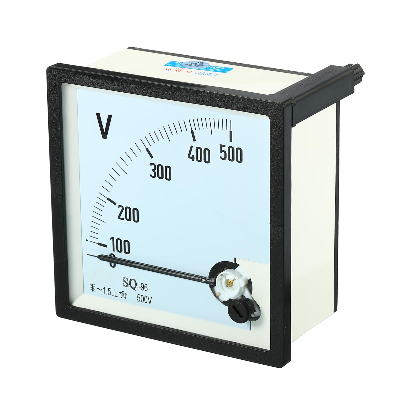 YOKIVE Analog Panel Voltmeter, SQ-96 AC 0-500V Volt Meter Gauge, Great for Circuit Testing Measurement Equipment (White, Clear, Black, Square)