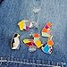 WINZIK Lapel Pins Set Novelty Cute Cartoon Brooch Badges for Children Adults Clothes Backpacks Decor (Funny Cute Animals Pins Set of 9)