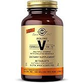 Solgar Iron-Free Formula VM-75, 90 Tablets - Multivitamin with Chelated Minerals - Vitamin A, B6, B12, C, D, E - Biotin, Magnesium, Calcium, Zinc - Vegan, Gluten & Dairy Free, Kosher - 90 Servings