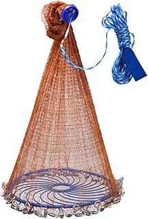 ChenCheng Frisbee-Fischernetz, Reifenschnur-Wurfnetz Frisbee-Handstreu-Automatik-Fischernetz, 7 Größen verfügbar /@ (Size : 2.7m)